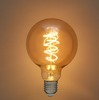 LED-G95-5W/AMBER/E27/VLF Лампа светодиодная Vintage. Форма «шар», янтарная колба. Картон. TM Volpe, 