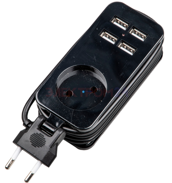 S-CT1-1,5U BLACK Удлинитель серии Travel, шнур 1,5м., 1 гнездо, 10A, б/з, 4USB(2,1A). Черный. ТМ Uni S-CT1-1,5U BLACK Удлинитель серии Travel, шнур 1,5м., 1 гнездо, 10A, б/з, 4USB(2,1A). Черный. ТМ Uni