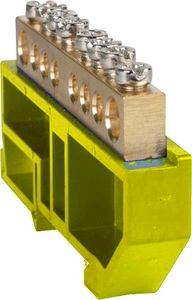 Шина нулевая с изолятором OptiKit BB-D-PE-DIN-8-6х9-желтый