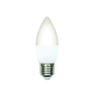 LED-C37-6W-4000K-E27-FR-SLS Лампа светодиодная. Форма свеча. матовая. Белый свет 4000K. ТМ Volpe