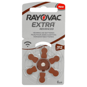 RAYOVAC EXTRA ZA312 (G3) (6BL) батарейка для слуховых аппаратов