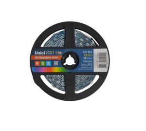 ULS-M22-5050-30LED/m-10mm-IP20-DC12V-7,2W/m-5M-RGB PROFI Гибкая светодиодная лента на самоклеящейся