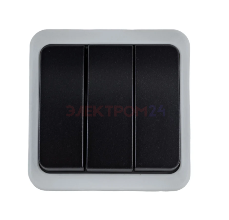 Выключатель 3-Клавишный накладной , 10А 250В,IP20 Серый MULTIMA NE-AD Выключатель 3-Клавишный накладной , 10А 250В,IP20 Серый MULTIMA NE-AD