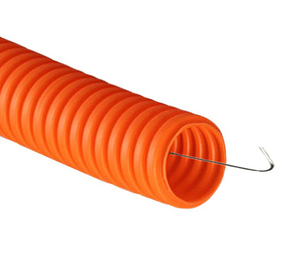 Труба гофр. ПНД Plast с зондом оранжевая d25мм (75м.) EKF PROxima