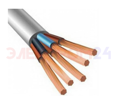 Провод ПВС 5х6 белый ГОСТ Конкорд Провод ПВС 5х6 белый ГОСТ Конкорд