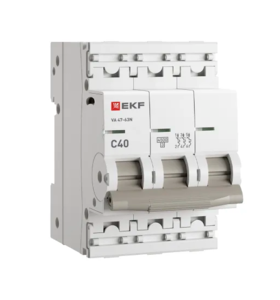 Автоматический выключатель ВА 47-63N 3P 40А (C) 4,5 кА PROXIMA Автоматический выключатель ВА 47-63N 3P 40А (C) 4,5 кА PROXIMA