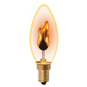 IL-N-C35-3/RED-FLAME/E14/CL Лампа декор. Свеча  "эффект пламени".
