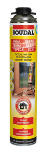 Пистолетная монтажная пена  Soudal Yellow 750 мл