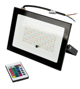 ULF-F60-50W-RGB IP65 200-240В BLACK N1 Прожектор светодиодный. Мультиколор. Пульт ДУ в-к. Корпус чер