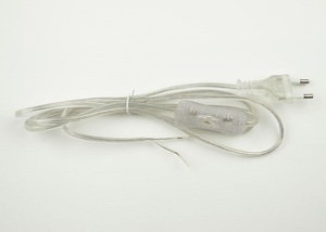UCX-C10/01A-170 CLEAR Сетевой шнур с вилкой и выключателем. 1А, 250Вт, 1,7м. Прозрачный. ТМ Uniel,