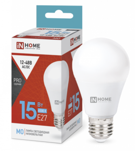 Лампа светодиодная низковольтная LED-MO-PRO 15Вт 12-48В Е27 6500К 1200Лм IN HOME