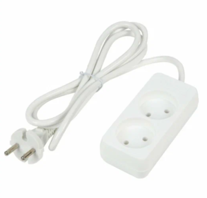 S-CU2-1,5 WHITE Удлинитель серии Ultra, шнур 1,5м., 2 гнезда, 10A, б/з. Белый