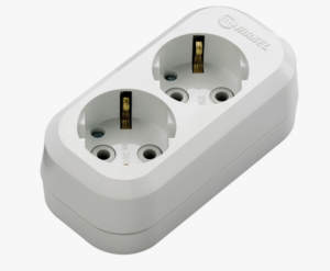 Колодка 2гн с З/К белая 16А Makel 