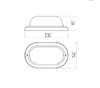 Светильник ЭРА НБО 04-60-021 Кантри дерево/стекло IP54 E27 max 60Вт 232х140 овал орех