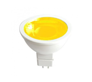 Лампа с/д Ecola MR16 4.2Вт 220V GU5.3 Желтый прозрачное стекло