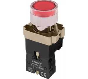 Кнопка управления LAY5-BW3461 с подсветкой красный 1з IEK