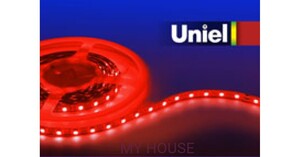 ULS-M11-2835-60LED/m-8mm-IP20-DC12V-4,8W/m-5M-RED PROFI Гибкая светодиодная лента Красный  свет.