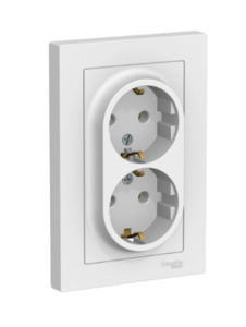 ATLASDESIGN РОЗЕТКА двойная с заземлением, 16А, в сборе, ЛОТОС ATLASDESIGN РОЗЕТКА двойная с заземлением, 16А, в сборе, ЛОТОС