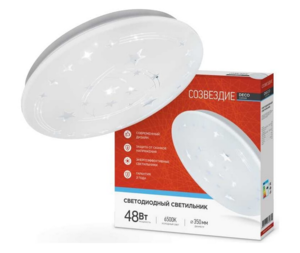 Светильник светодиодный серии DECO СОЗВЕЗДИЕ 48Вт 230В 6500К 4320Лм 380х55мм IN HOME Светильник светодиодный серии DECO СОЗВЕЗДИЕ 48Вт 230В 6500К 4320Лм 380х55мм IN HOME