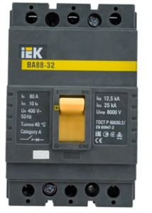 Автоматический выключатель ВА88-32 3Р 80А 25кА IEK