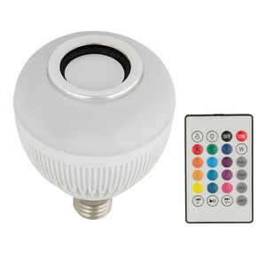ULI-Q340 8W/RGB/E27 WHITE Светодиодный светильник Диско, с динамиком и Bluetooth. 220В. Белый. ТМ Vo