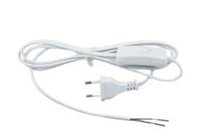 UCX-C10/02A-170 WHITE Сетевой шнур с вилкой и выключателем. 2А, 500Вт, 1,7м. Белый. ТМ Uniel