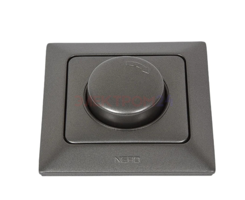 Диммер светорегулятор , 1000W, 250В, 10А,  Графит Aras NE-AD Диммер светорегулятор , 1000W, 250В, 10А,  Графит Aras NE-AD