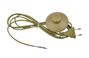 UCX-C20/02A-170 BROWN Сетевой шнур с вилкой и выключателем (напольный). 2А, 500Вт, 1,7м. Коричневый.