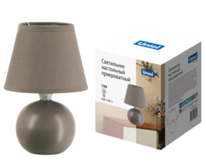 UML-B303 E14 DARK GREY Светильник настольный декоративный под лампу Е14, 40W. Механический выключате
