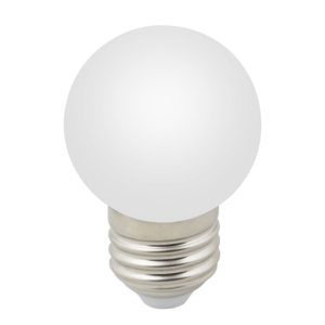 LED-G45-1W/3000K/E27/FR/С Лампа декоративная светодиодная. Форма "шар", матовая. Теплый белый свет (