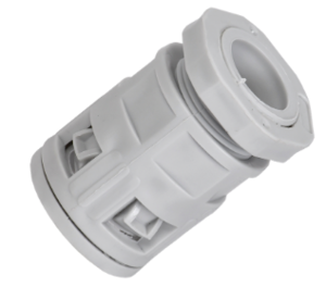 ELASTA Муфта вводная для гофрированных труб MVN16 IP40 серая IEK