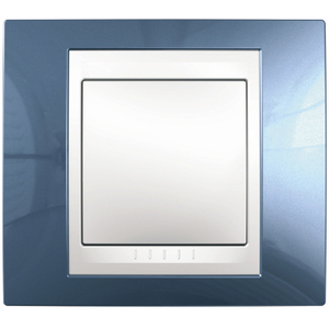 Рамка голубой лёд/белая, 1-местная, UNICA Хамелеон, MGU6.002.854