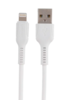 Кабель зарядный GoPower GP21L 2.4A   USB (m) - Lightning (m) силикон белый 1м.