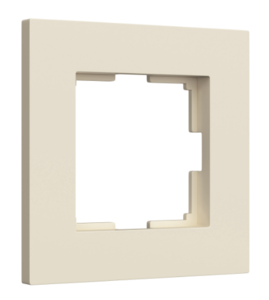 Рамка из поликарбоната на 1 пост Slab айвори софт 