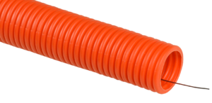 Труба гофр. ПНД с протяжкой d63 мм (15 м) оранжевая EKF-Plast