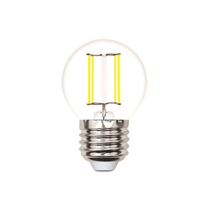 LED-G45-6W/3000K/E27/CL/SLF Лампа светодиодная. Форма "шар", прозрачная. Теплый белый свет (3000K). 