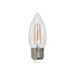 LED-C35-9W/4000K/E27/CL PLS02WH Лампа светодиодная. Форма "свеча", прозрачная. Sky. (4000К). Uniel.