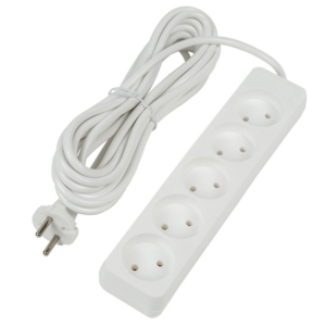 S-CU5-3 WHITE Удлинитель серии Ultra. шнур 3м.. 5 гнезд. 10A. б-з. Белый. TM Uniel