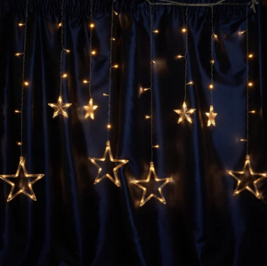 Гирлянда "Звезды" 3 метра ,8 режимов , теплый белый.