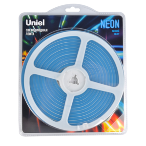 ULS-N01-2835-120LED/m-6mm-IP67-DC12V-9W/m-5M-BLUE Гибкая светодиодная лента. NEON. Катушка 5м. в бли