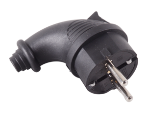 Вилка угловая с/з, каучук IP44 16А 250В Вихрь