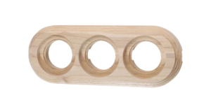 Рамка 3 постовая, накладной монтаж, дерево, цвет Натурэль, Лизетта